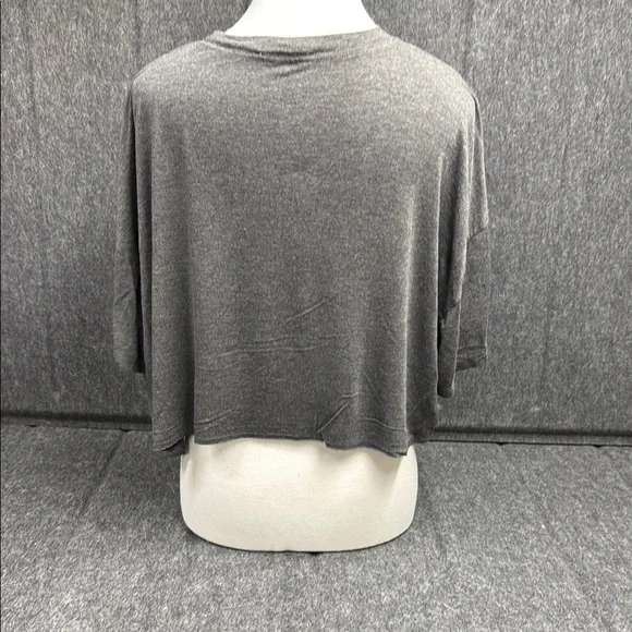 Altar'd AC/DC State Gray Red Graphic Crop Tee - Picture 2 of 4